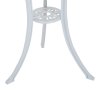 Outsunny 3 Pieces Antique Garden Bistro Set for 2, Cast Aluminium Garden Furniture Set with Umbrella Hole for Balcony, Porch, Patio, White