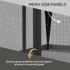 Outsunny 3 x 3(m) Pop Up Gazebo with Mosquito Netting, 1 Person Easy up Marquee Party Tent with 1-Button Push, Double Roof, Carry Bag, Sandbags, Height Adjustable Instant Shelter, Grey