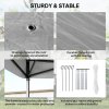 Outsunny 3.3 x 3.3m Pop Up Gazebo, Double Roof Foldable Canopy Tent with Zipped Mesh Sidewalls, Height Adjustable and Carrying Bag, Event Tent for Patio Garden, Dark Grey