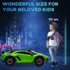 HOMCOM Lamborghini Aventador Licensed 12V Kids Electric Ride On Car Racing Car Toy with Parental Remote Control Battery-powered 2 Motors Music Lights for 3-8 Years Old Green