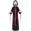 Outsunny 10 FT Halloween Inflatable Skeleton, Scary Halloween Decoration, Inflatable Giant Long Tongue Skeleton Blow Up Decoration with Built-in LED Lights for Yard Garden Indoor Outdoor Decor