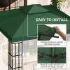 Outsunny 3 x 3(m) Gazebo Canopy Roof Top Replacement Cover Spare Part Dark Green (TOP COVER ONLY)