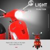 HOMCOM 6V Kids Electric Motorcycle Licensed Vespa Ride On Motorbike w/ MP3 Music LED Toy for 3-6 Years Old Red