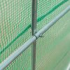 Outsunny 4.5m x 2m Walk-In Polytunnel Greenhouse, with Steel Frame, PE Cover, Roll-Up Door and 6 Windows, Green