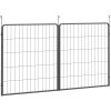 PawHut Dog Pen, 2 Panel Puppy Pen, Portable, Detachable, For Medium Dogs, 60cm Tall, Black