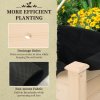Outsunny Raised Bed for Garden, Wooden Elevated Planter Box with Bed Liner, for Flower Vegetable Herb, 86L x 46W x 76Hcm