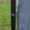 Outsunnym 3 x 3(m) Hardtop Gazebo Canopy with Polycarbonate Roof, Aluminium Frame, Permanent Pavilion Garden Gazebo with Netting and Curtains - Grey