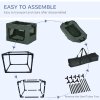 PawHut 48.5cm Pet Carrier for Miniature Dogs, Portable Cat Carrier Soft Side Pet Travel Crate with Removable Mat, Carry Bag, Breathable Mesh Window Door - Grey