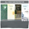 Outsunny 600D Oxford Outdoor Garden Furniture Sofa Set Cover, Waterproof Anti-UV Rattan Sun Lounger Protection Protector Cover, 200L x 73W x 35Hcm, Grey