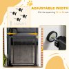 PawHut Pressure Fit Safety Gate for Doorways and Staircases, Dog Gate w/ Auto Closing Door, Pet Barrier for Hallways w/ Double Locking, Openings 75-82 cm - Black