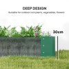 Outsunny Galvanised Raised Garden Bed, 180 x 90 x 30cm Raised Bed with Reinforcing Bars, Outdoor Raised Planter with Open Bottom for Vegetables, Flowers, Herbs, Green