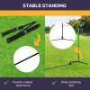 SPORTNOW 5M Portable Badminton Set, Height Adjustable Tennis Volleyball Net with 3 Shuttlecocks, 4 Rackets and with Carry Bag, Multi-Sports Badminton Net for Indoor Outdoor, Garden, Beach Games