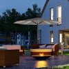 Outsunny 2.65m Garden Parasol with Lights, Solar Charged Warm Yellow LED Patio Umbrella with Crank Handle, for Balcony, Outdoor and Lawn, Charcoal Grey