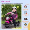 AIYAPLAY 3 in 1 Baby Trike, Tricycle, Balance Bike, Sliding Car, for ages 18-36 Months, 3-Wheel Motorcycle Design Ride On, Tricycle for Boys and Girls, with Headlights, Music, Horn - Pink