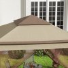 Outsunny 3 x 3(m) Pop Up Gazebo, Marquee Party Tent with Double Tier Roof, Netting and Carry Bag, Event Shelter for Outdoor Patio, Khaki