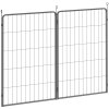 PawHut Dog Pen, 2 Panel Puppy Pen, Portable, Detachable, For Large Dogs, 100cm Tall, Black