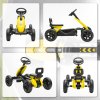 AIYAPLAY Pedal Go Kart for Kids, Children Ride-On Race Car with Silent EVA Tyres, for 2-5 Years, Yellow