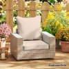 Outsunny Garden Chair Cushion Set with 1 Seat Cushion and 1 Back Pad for Dining Chair, Bench, Swing, Sofa, Water Repellent Outdoor Seat Pads for Indoor Outdoor Use, Beige