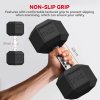 HOMCOM 2x20KG Rubber Hex Dumbbell Portable Hand Weights Dumbbell Home Gym Workout Fitness Hand Weight