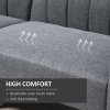 HOMCOM 3 Seater Sofa Bed, Convertible Linen Fabric Sofa Couch, Click Clack Sofabed with Adjustable Split Backrest for Living Room, Bedroom, Guest Room