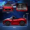 AIYAPLAY Maserati Licensed Electric Car for Kids, 12V Kids Electric Car with Remote Control, LED Light, MP3, Music, Soft Start, Horn, Ride on Car for 3-5 Years, Wine Red