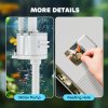 PawHut Fish Tank, 14L Glass Aquarium with Filter System, LED Lights, Water Pump, Betta Fish Tank for Goldfish, Shrimps, White