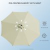 Outsunny 3(m) Tilting Parasol Garden Umbrellas, Outdoor Sun Shade with 8 Ribs, Tilt and Crank Handle for Balcony, Bench, Garden - Beige