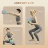 SPORTNOW Soft Kettlebell, 8kg Kettle Bell with Non-Slip Handle for Home Gym Weight Lifting and Strength Training, Grey and Green