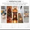 PawHut Pet Safety Gate, 5 Panels Playpen Fireplace, Metal Fence, Stair Barrier, Room Divider w/ Walk-Through Door - White
