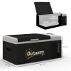 Outsunny 16L Car Refrigerator,  Portable Compressor Camping Fridge Freezer with 12/24V DC and 100-240V AC for Car, RV and Camping Use, Down to -20°C, Black