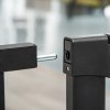 PawHut Dog Gate with Cat Flap Pet Safety Gate Barrier, Stair Pressure Fit, Auto Close, Double Locking, for Doorways, Hallways, 75-103 cm Black