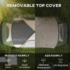 Outsunny 2 Bedroom Camping Tent for 6-8 Man, Large Family Tent with 2000mm Waterproof Rainfly and Screen Panels, Portable with Bag, for Fishing Hiking Festival, Dark Green
