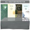 Outsunny 600D Oxford Outdoor Garden Furniture Sofa Set Cover, Waterproof Anti-UV Rattan Sun Lounger Protection Protector Cover, 205L x 192W x 61Hcm, Grey