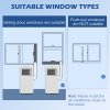 HOMCOM 7000 BTU Air Conditioning Unit, 3-in-1 Portable Air Conditioner, Dehumidifier, Cooling Fan with 2 Speeds, Remote Control, Digital Display, 24H Timer, Window Venting Kit, 26m²