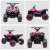 HOMCOM 12V Electric Quad Bike for Kids Ride On Car Toy, with Forward Reverse Functions, LED Headlights, Music, for Ages 3-5 Years - Pink
