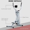HOMCOM Upright Elliptical Cross Trainer, Air Walker with LCD Monitor for Aerobic Exercise, Cross Trainers Exercise Machines for Home, 110kg Capacity, 96 x 60 x 152cm, Grey