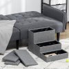 PawHut 3 Step Dog Steps with Storage Boxes, Cat Stairs for Bed, Pet Ladder for Couch, Sofa - Light Grey