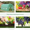 Outsunny 4.5m x 2m Walk-In Polytunnel Greenhouse, with Steel Frame, PE Cover, Roll-Up Door and 6 Windows, Green