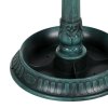 Outsunny 81cm Tall Bird Bath with 2 Decorative Birds, Vintage Style Birdbath with Flower Planter Base, Bird Bath Bowl for Garden, Green