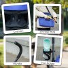 PawHut Pet stroller for Miniature Dogs, Foldable Dog Stroller with Shoulder Strap, 4 Wheels Pet Pram with Storage Bag, Cup Holder, Dark Blue