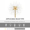 HOMCOM Floor Lamp, Crystal Fireworks Standing Lamp, Metal Golden Pole Tree Lighting with Foot Switch, 8 Lights, G9 Bulb Base, for Living Room, Bedroom