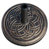 Outsunny 11.5kg Garden Parasol Base, Round Heavy Duty Umbrella Stand Holder, Resin Parasol Stand for 38mm or 48mm Outdoor Umbrella Poles, Bronze Tone