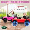 AIYAPLAY Land Rover Licensed Electric Car for Kids, 12V Battery-Powered Kids Ride On Car with Remote Control, Music, Horn, Suspension Wheels, LED Lights, Off-Road Toy for 3-5 Years Old, Pink