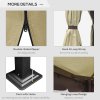 Outsunny 3 x 3(m) Patio Gazebo Canopy Garden Pavilion Tent Shelter with 2 Tier Water Repellent Roof, Mosquito Netting and Curtains, Aluminium Frame, Beige