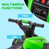 HOMCOM 12V Electric Quad Bike for Kids Ride On Car Toy, with Forward Reverse Functions, LED Headlights, Music, for Ages 3-5 Years - Green