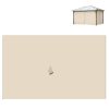 Outsunny 4 Pack Replacement Gazebo Curtains Privacy Panel for Most 3 x 4m Gazebo Canopy Pavillion Outdoor Shelter Sidewalls Accessories Beige