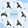 HOMCOM 6 in 1 Trike, Kids Tricycle, Pedal Push Bike w/ Push Handle, Removable Canopy, 5-point Safety Belt, Storage, Cushion, Footrest, Brake, for 1-5 Years Toddler