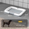 PawHut Dog Toilet Tray, Dog Litter Pee Pad Tray for Training Dogs, Dog Potty Tray Puppy Tray Pad Holder for Indoor, Balcony, Outdoor, 47 x 34 x 6cm