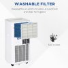 HOMCOM 7000 BTU Air Conditioning Unit, 3-in-1 Portable Air Conditioner, Dehumidifier, Cooling Fan with 2 Speeds, 24H Timer, Remote Control, LED Display, Window Venting Kit, 15m²