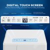 HOMCOM 30L/Day Dehumidifier with Activated Carbon Air Filter, Continuous Drainage, 4.7L Water Tank, 24H Timer, Dehumidifier for Home Damp, Bedroom, Condensation, Mould, Laundry Drying